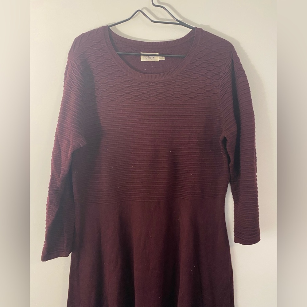 Eliza J Maroon sweater dress size XXL